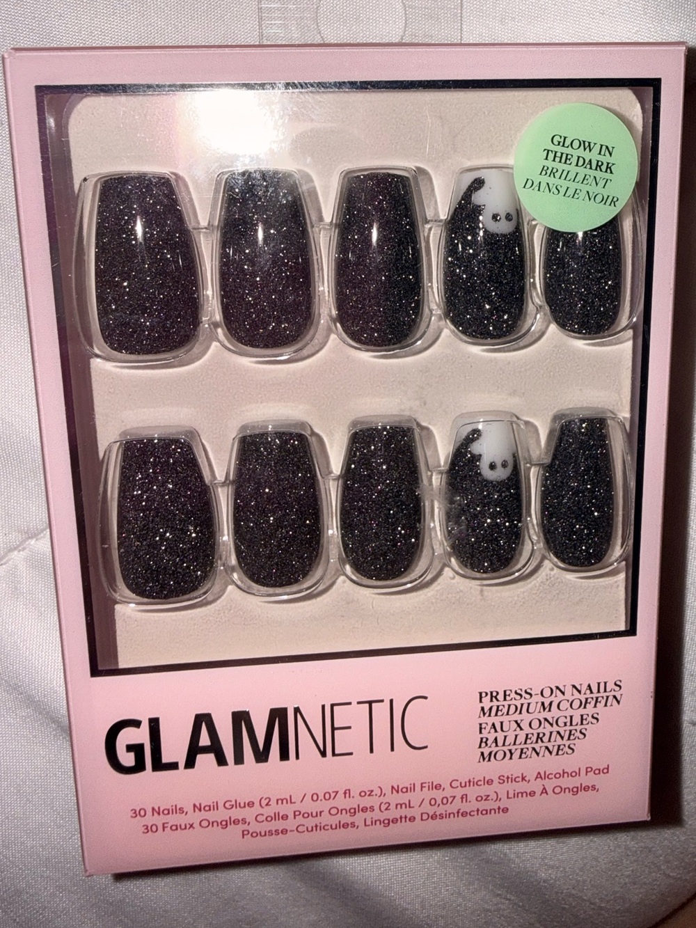 Glamnetic “Phantom Glow” Press On Nails In Medium Coffin - Picture 4 of 5